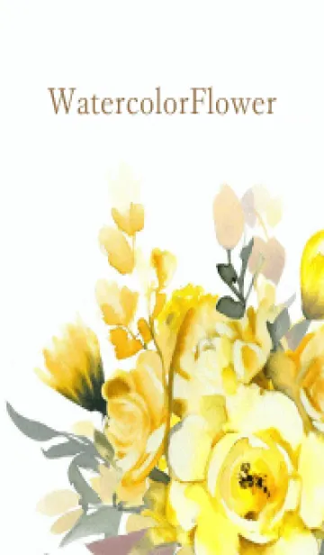 [LINE着せ替え] Watercolor Yellow Flower-hisatoto-34の画像1