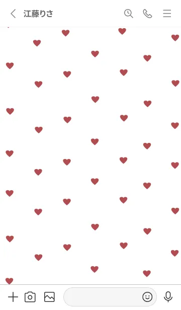 [LINE着せ替え] pattern_heart / redの画像2