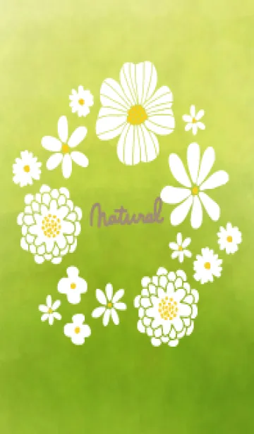 [LINE着せ替え] 白い花のリース 水彩12の画像1