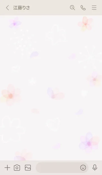 [LINE着せ替え] Greige♡花が咲く02_1の画像2