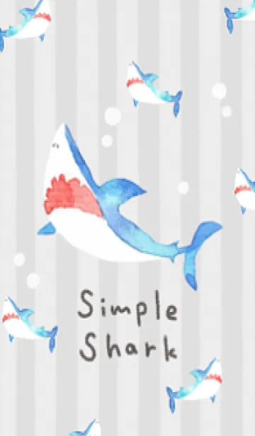 [LINE着せ替え] 水彩画サメのイラスト・26の画像1