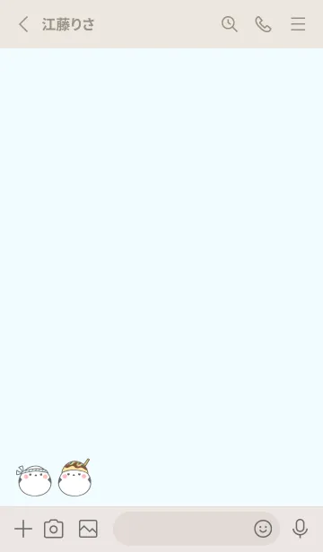 [LINE着せ替え] シマエナガとたこ焼き -ブルー-の画像2