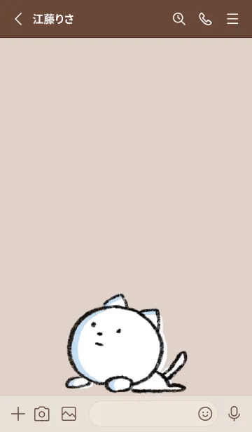 [LINE着せ替え] ボルドー : まるねこ4の画像2