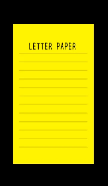 [LINE着せ替え] カラー便箋/イエロー/ブラック(再販)の画像1