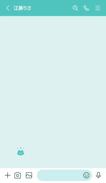 [LINE着せ替え] 小さな猫(グリーン66)の画像2