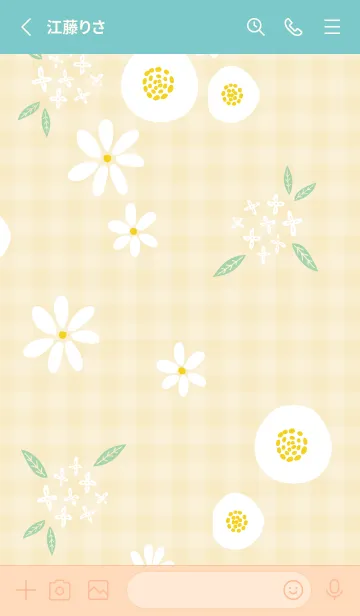 [LINE着せ替え] 大人可愛い白い花13の画像2