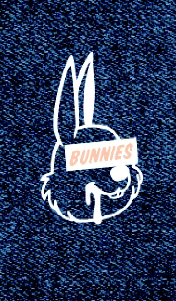 [LINE着せ替え] カラー デニム バニー 61の画像1