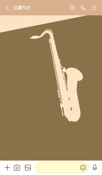 [LINE着せ替え] Saxophone CLR 小鹿色の画像2