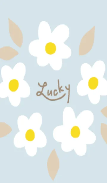 [LINE着せ替え] 白い花の輪28の画像1