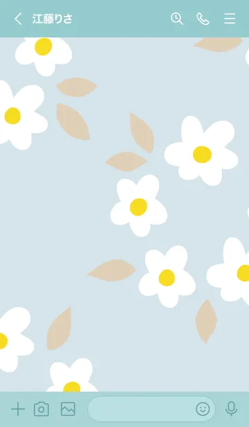 [LINE着せ替え] 白い花の輪28の画像2