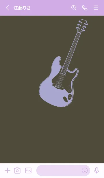 [LINE着せ替え] ELECTRIC GUITAR CLR 黒紫の画像2