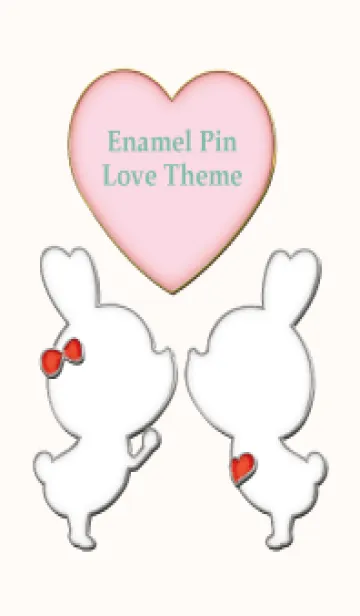 [LINE着せ替え] Enamel Pin LOVE Pair 100の画像1