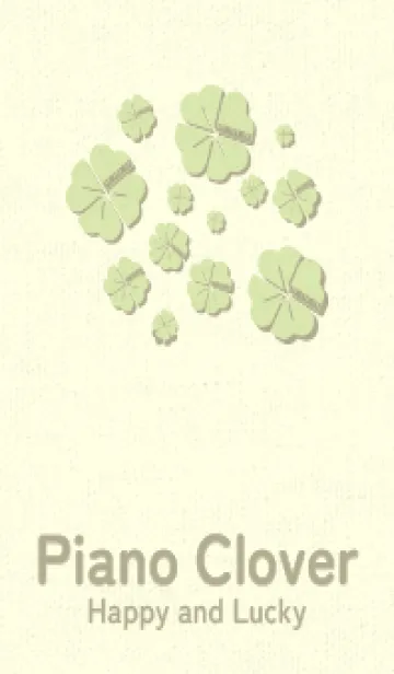 [LINE着せ替え] Piano clover ペールフレッシュグリーンの画像1