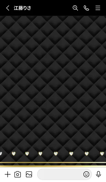 [LINE着せ替え] Black Heart simple3の画像2