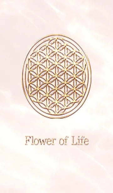 [LINE着せ替え] Flower of Life - Gold (M) - Pベージュ 01の画像1