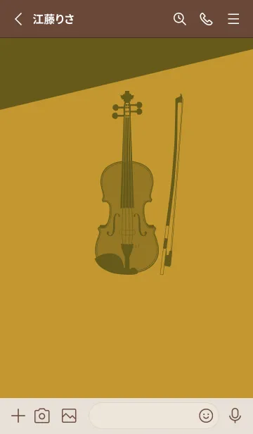 [LINE着せ替え] Violin CLR イエローオーカーの画像2