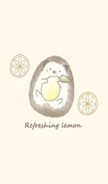 [LINE着せ替え] ハリネズミとレモン -イエロー-の画像1
