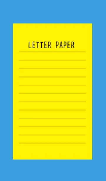 [LINE着せ替え] カラー便箋/イエロー/ブルー(再販)の画像1