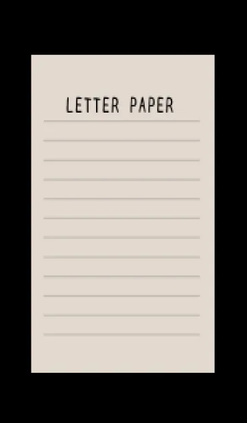 [LINE着せ替え] カラー便箋/ベージュ/ブラック(再販)の画像1