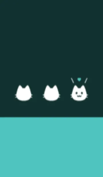 [LINE着せ替え] 小さな猫(グリーン74)の画像1