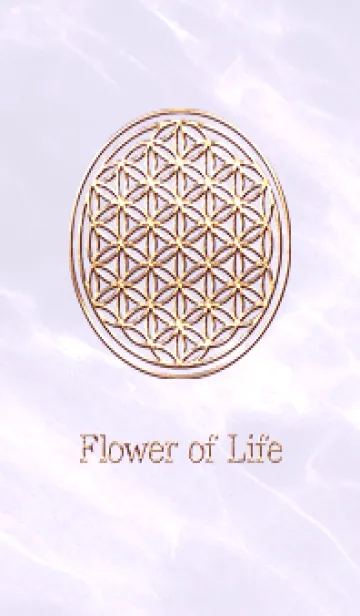 [LINE着せ替え] Flower of Life - Gold (M) - パープル 01の画像1