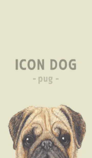 [LINE着せ替え] ICON DOG - パグ - PASTEL YE/01の画像1