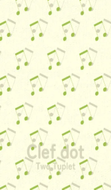 [LINE着せ替え] 2連符柄  リーフグリーンの画像1