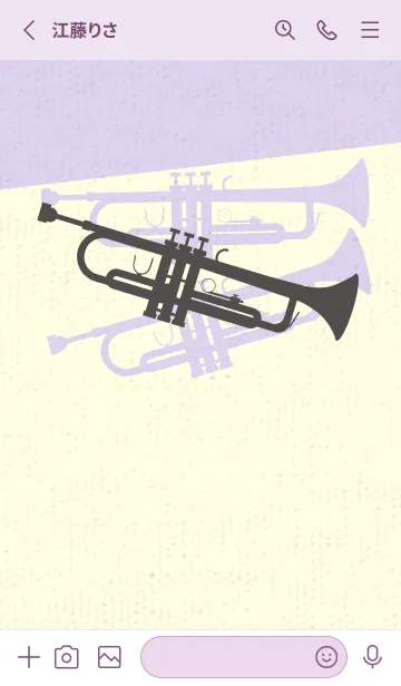 [LINE着せ替え] Trumpet CLR 消炭色の画像2