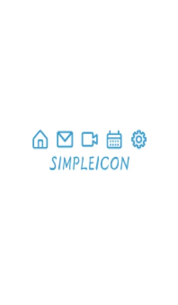 [LINE着せ替え] SIMPLE ICON -WHITE- 81の画像1