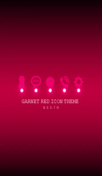 GARNET RED ICON THEME -MEKYM-の着せ替えメイン画像