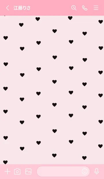 [LINE着せ替え] pattern_heart / pinkblackの画像2