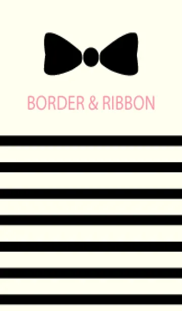 [LINE着せ替え] BORDER & RIBBON -Black 10-の画像1