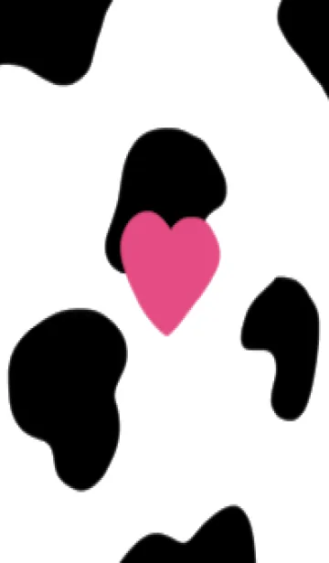 [LINE着せ替え] 牛柄とハート。の画像1