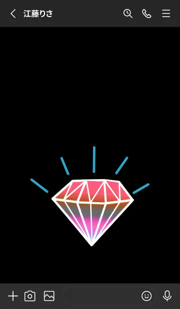 [LINE着せ替え] グラデーション ダイヤモンド .81の画像2