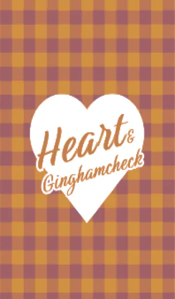 [LINE着せ替え] ハート ギンガムチェック 65の画像1