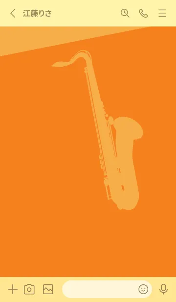 [LINE着せ替え] Saxophone CLR ナスタチウムオレンジの画像2