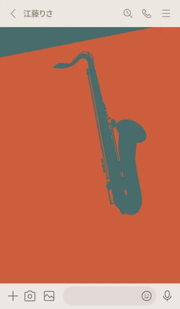 [LINE着せ替え] Saxophone CLR 樺色の画像2