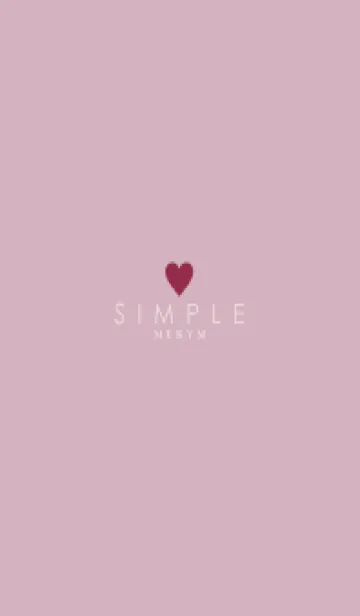 [LINE着せ替え] DUSKY PINK - SIMPLE HEART - 9の画像1