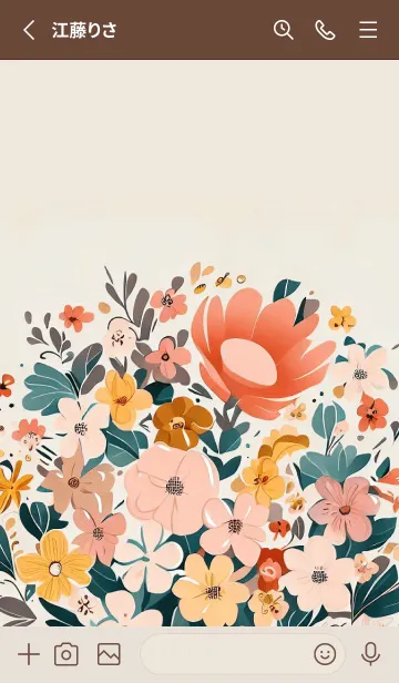 [LINE着せ替え] Retro Flower-hisatoto-21の画像2