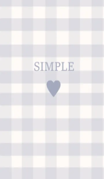 [LINE着せ替え] SIMPLE HEART =check ivoryblue=の画像1