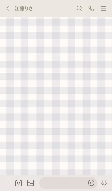 [LINE着せ替え] SIMPLE HEART =check ivoryblue=の画像2