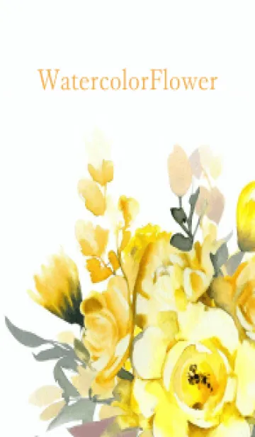 [LINE着せ替え] Watercolor Yellow Flower-hisatoto-36の画像1