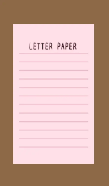 [LINE着せ替え] カラー便箋/ピンク/ブラウンの画像1