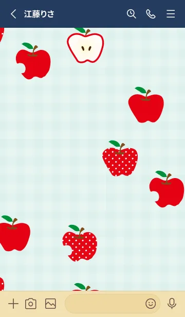 [LINE着せ替え] りんご シンプルかわいい19の画像2