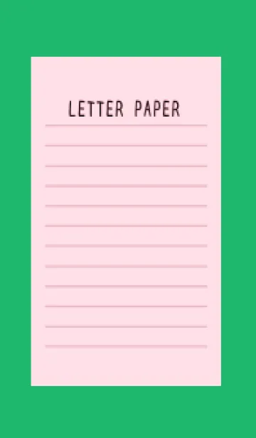 [LINE着せ替え] カラー便箋/ピンク/グリーン/ホワイトの画像1