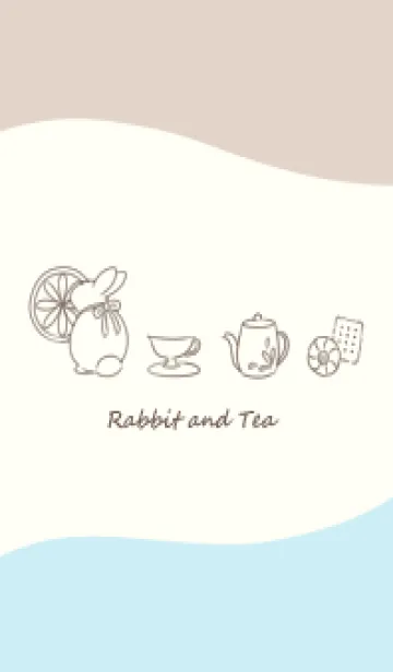 兎と紅茶 -ブルー- ウェーブの着せ替えメイン画像
