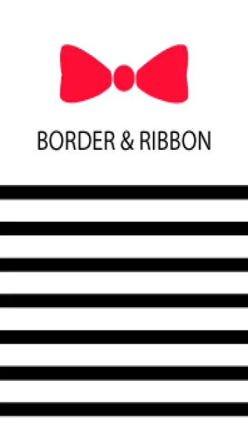 [LINE着せ替え] Black Border & Red Ribbon 10の画像1