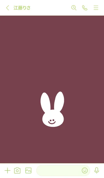 [LINE着せ替え] ホワイト ラビット 213の画像2