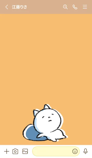 [LINE着せ替え] オレンジ : まるねこ5の画像2