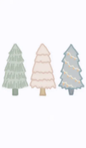[LINE着せ替え] シンプルなクリスマスツリー : パープルの画像1